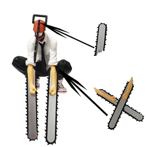 Sitting Chainsaw Human Figure Instant Noodles Chainsaw Human Blood Devil Pava Jingpin Figure Ornament Peripheral Tide Play Anime