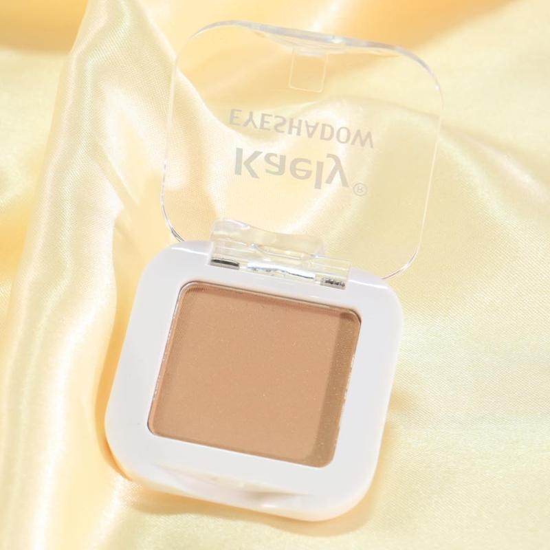 Matte Light Nude Brown Single Eye Shadow Palette Makeup for Older Women, Burly Wood Cream Eye shadow Palette Single for Older Women Matte, High Pigment Monochrome Eyeshadow