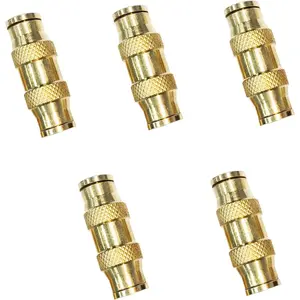 3/8" Tube OD Push-to-Connect Pneumatic Fittings Set - DOT Air  Line Fittings, 5 count Air Hose Quick Connect Fittings