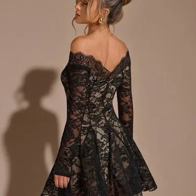 blue and purple wedding dress Ball Gown Floral Lace OPHELIA Black Tie Dress What VOSN_Sept23_EXCLUSIONS Size:16.5 - L