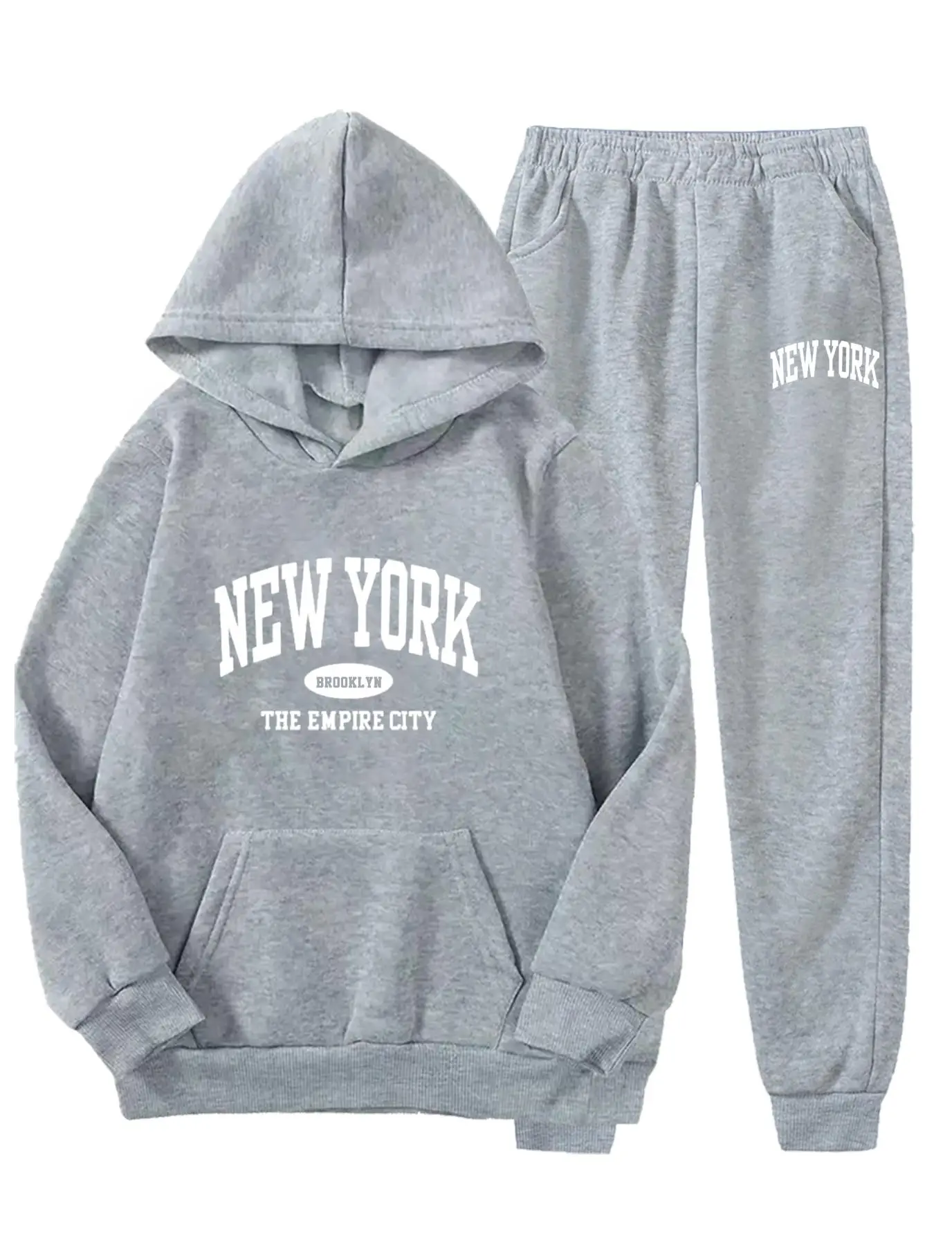 Two-Piece Set Boy's Letter Print Hoodie & Sweatpants Set, Casual Long Sleeve Hooded Sweatshirt & Jogger Pants for Fall & Winter, Kids Clothes for Dail