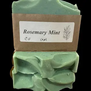 Rosemary Mint Moisturizing Goat Milk Soap 4.5 oz - Body Care - Floral Notes - Skin Repair & Cleansing Cleanser - Hydrating Moisturizer for Women Comfort Cocoa Blend Soothing Coconut Nourishing Gentle Radiant Mom Wife Girlfriend Sister