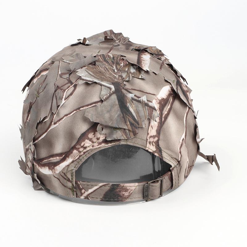 Leaf-Patterned Bionic Camouflage Baseball Cap — American-Style Outdoor Training & Jungle Concealment Hat with Curved Brim and Soft Crown