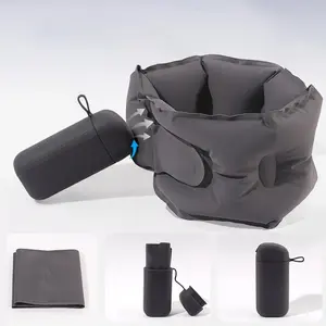 Inflatable Travel Neck Pillow U-Shape Foldable inflatable neck brace and neck support collar for Airplane Train Car Office Use