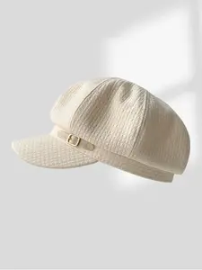 Women's Vintage British Style Beret Hat, Autumn Winter Fashion Statement Beanie Cap, Elegant Painter Hat for Ladies, Versatile and Stylish Accessory