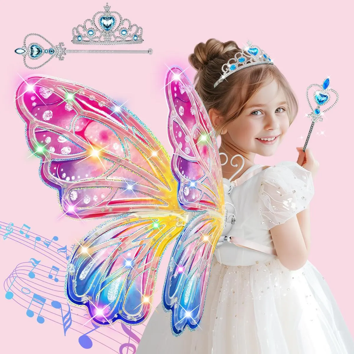 butterfly fairy dress up Little Adventures Butterfly Fairy Dress Up Costume main image 1