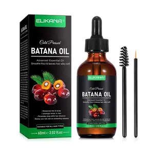 Cold Pressed Batana Essential Oil, Moisturizing Hydrating Hair Care Oil with Brush, Multipurpose Essential Oil for Skin, Hair, Eyelashes and Eyebrows, Hair Care Serum