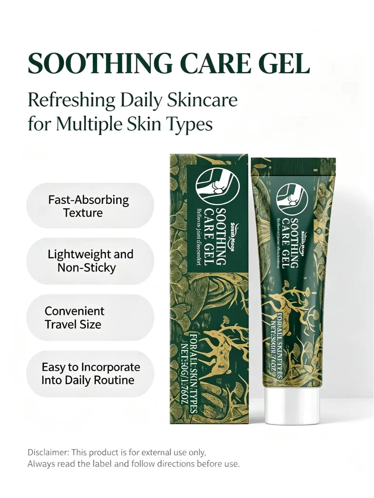 Coco Poria Thermo-Cryo Soothing Gel - Hydrating Body Care Cream for Daily Whole Body Massage, Suitable for All Skin Types