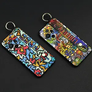 Graffiti Back Cover Phone Case For TCL 50XL 5G/50XL Nxtpaper 5G personality Waterproof protective Wristband Anti-dust Anti-knock Silicone ring Dirt-resistant Fashion Design