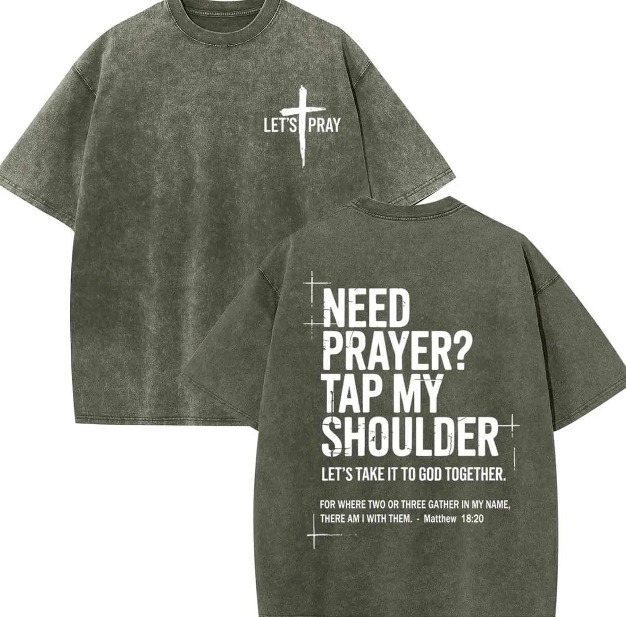 BINTEHGS Mens Christian T Shirts Need Prayer Tap My Shoulder Shirt Jesus Faith Oversized Graphic Tees God Acid Wash Tshirt 5UY