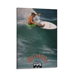 Vintage Surf Wall Art Poster Retro Beach Canvas Print 1990s Style Coastal Room Decor Surf Aesthetic Wall Decor for Living Room Bedroom Dorm Office Trendy Summer Home Decoration Ocean Vibe Art Print