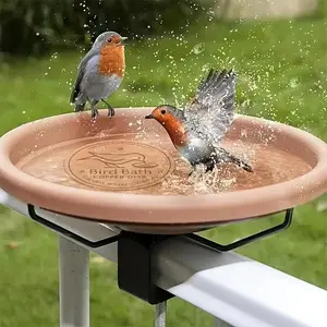 Bird Bath Copper Tray, 0.6mm Reinforced Cleaning Dish, Triple Support, Year-Round Safety, Universal Fit for Outdoor Basins, Bird Supplies