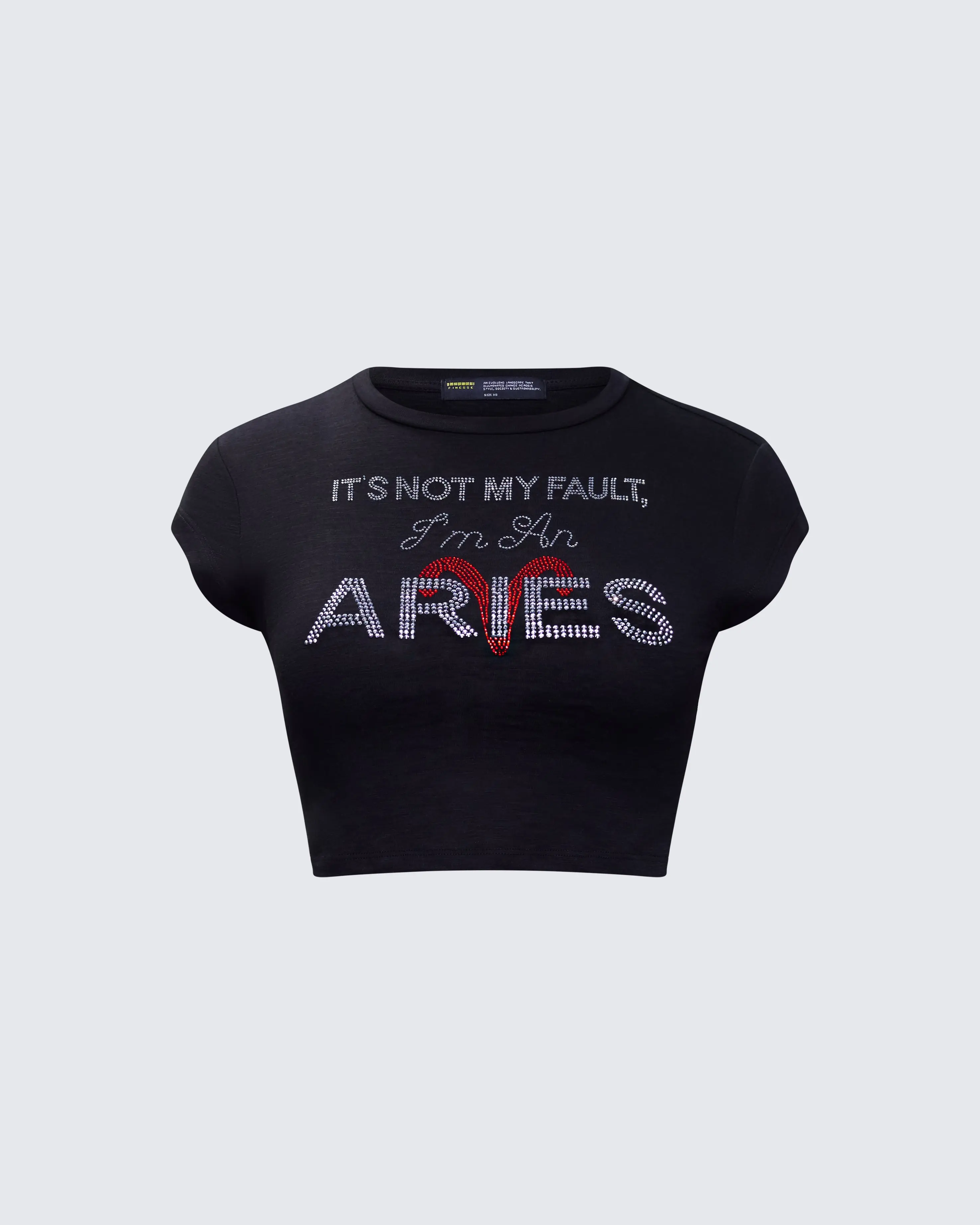 Elowen Black Aries Graphic Top