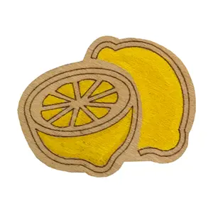 Lemons - Wooden Lapel Pin & Magnet