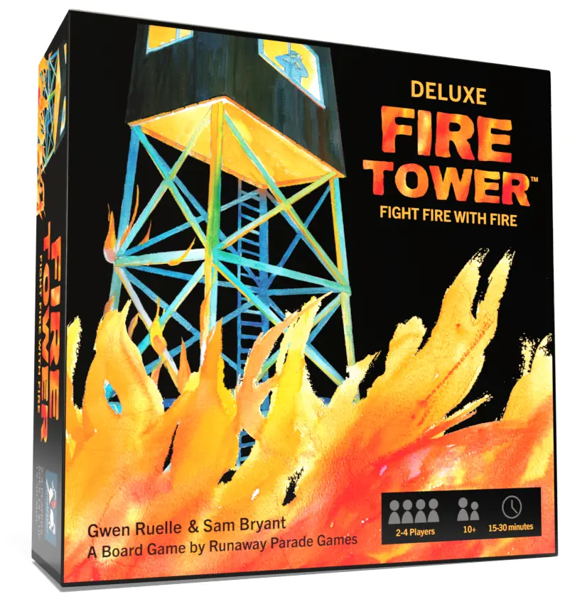 Deluxe Fire Tower Board Game - Fight fire with fire in this fast-paced, competitive strategy game | Easy to learn | 10+ | 15-30 min board game couple board
