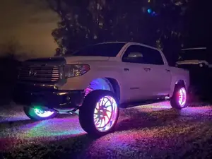 Brightest 5 Rows Dream Color CHASING 15.5" Wheel Ring Lights for Truck Car SUV LED Bluetooth APP+Remote Multifunctional Car Led Car Ambient Lighting