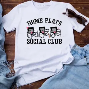 Home Plate Club T Shirt Soft Top Unisex Stylish baseball softball women