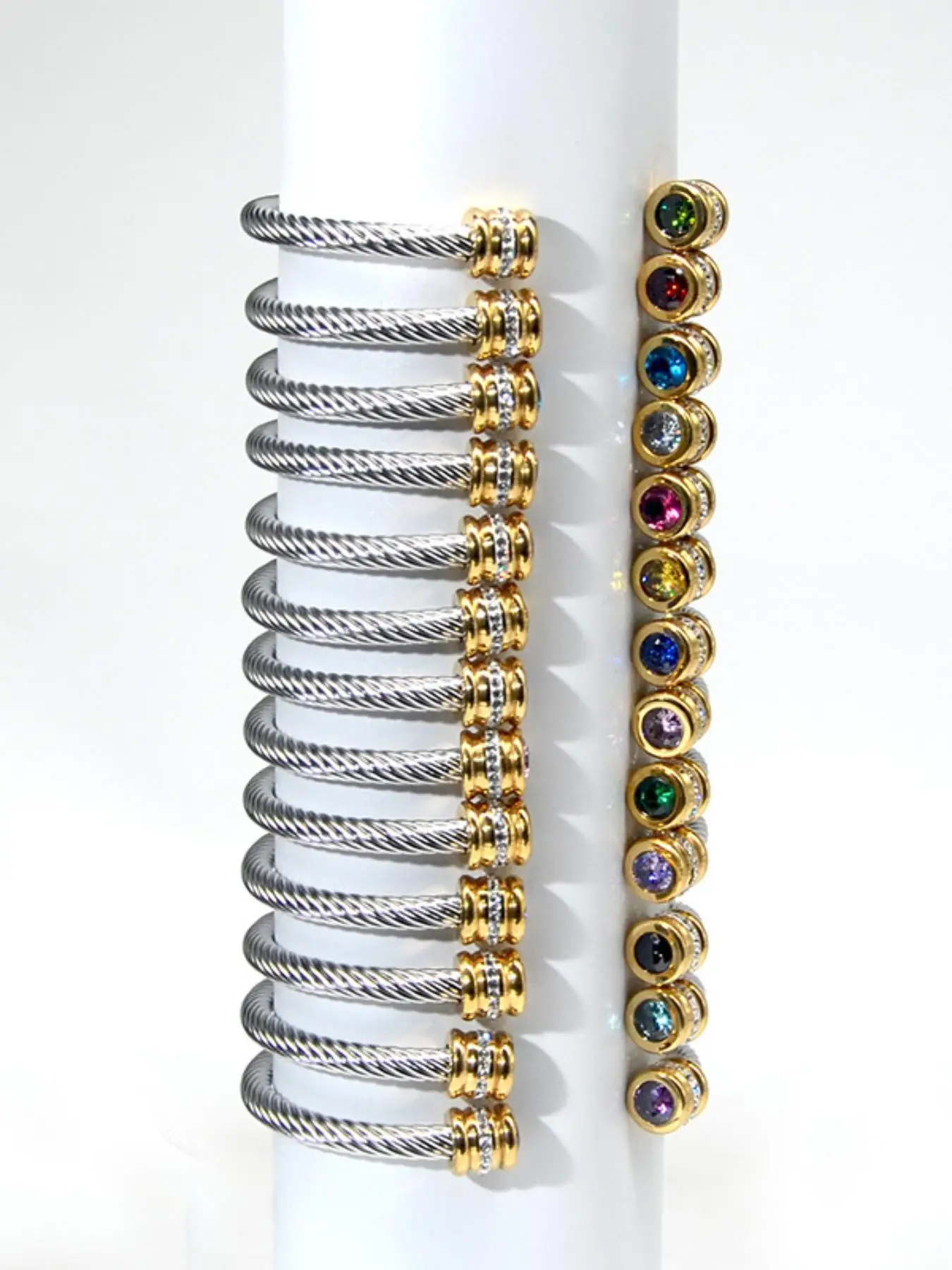 Rhinestone Decorated Stainless Steel Cuff Bracelet, 1 Count Fashionable Jewelry for Party, Daily Clothing Decor, Trendy All-match & Exquisite Jewelry