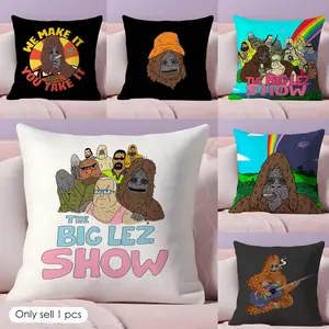 The Big Lez Show Cushion Cover Soft Short Plush Fabric Double-Sided Print Organic Breathable Sofa Pillow Case, Home Machine Washable in Perfect for Home Decor Warm Winter Home Child Gift