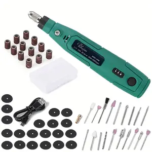 Mini Cordless Rotary Tool Set 3.7V USB Rechargeable, 3 Speed 44pcs Rotary Tool Kit for Sanding, Polishing, Drilling, Etching, Engraving And DIY Creations