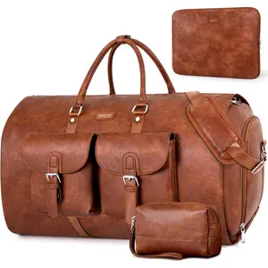 Garment Bag for Travel, Convertible Carry on Garment Duffel Bag for Men 3 count Weekender Bag 2 in 1 Hanging Suitcase Suit Bag