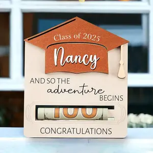 Personalized Grad Money Holder, Class of 2025 Gift, Graduation Money Gift, Graduation Gift Her, Graduation Gift Him, Graduation Card, Grad Present, Senior 2025, College Gift, Student Gift, MH17