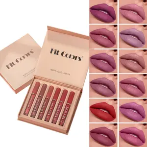 6pcs Matte Lipstick Set, Long-Lasting Hydrating Moisturizing Formula, Smooth Application, Suitable for All Skin Types, Daily Use Preferred, Makeup