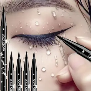 5pcs Waterproof Eyeliner Pen, Smudgeproof Long-Lasting Liquid Eyeliner, Bold Color Perfect for Weddings, Dates & Night Out Makeup, Eyeliner Tool