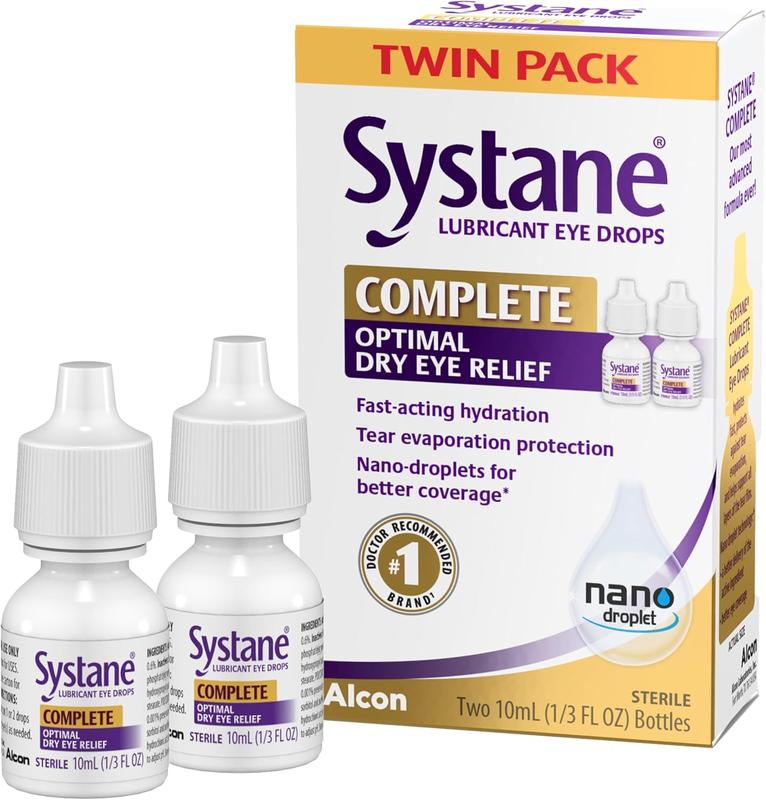 Systane Complete Eye Drops, 0.34 Fl Oz, Twin Pack (Pack of 2)