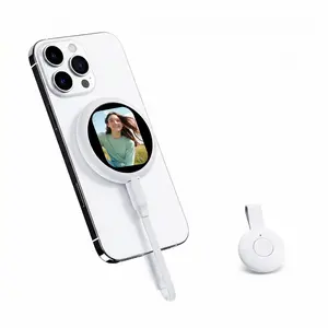 Magnetic Phone Vlog Selfie Vlog Selfie Monitor Screen, Magnetic Wireless Back Camera Selfie Monitor with Focus Adjustment ONLY for iPhone, Support 4K 60fps Wireless Recording for iPhone TikTok YouTube Instagram  SummerVibes