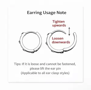 [Not For Sale] Earring Adjustment Card, Earring Clasp Adjustment, Guide Ensuring the Perfect Fit, How to Adjust Your Hoop Clasps