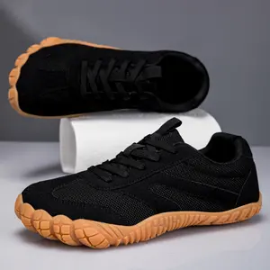 Minimalist Barefoot Training Shoes | Men's Zero-Drop Gym Sneakers with Flexible Gum Rubber Outsole