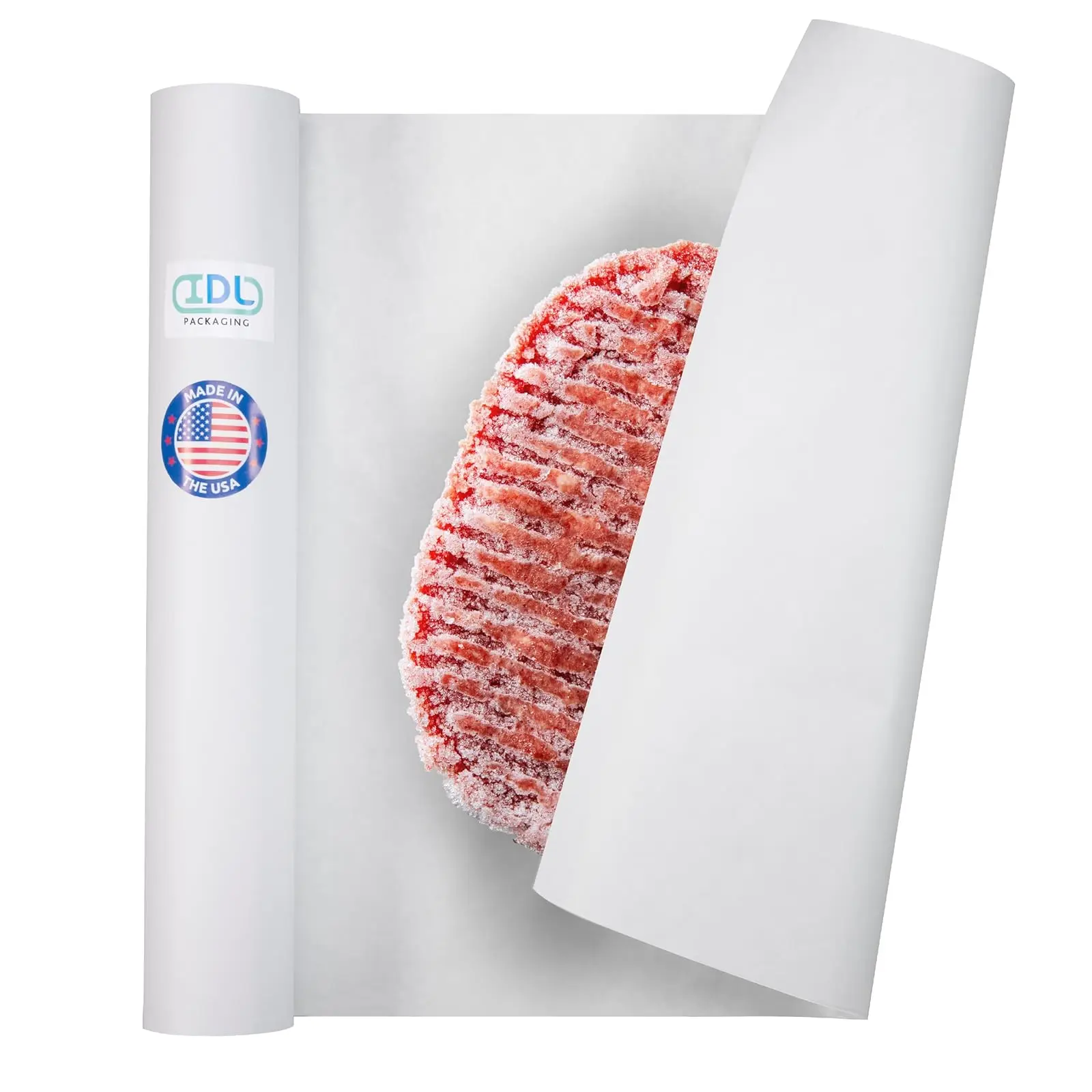 Freezer Paper Roll 18" x 1800" (150 feet) - USA-made White Paper for Freezing Food - Freezer Material with Special Coating for Meat & Fish - Strong Barrier Against Air and Moisture by IDL Packaging