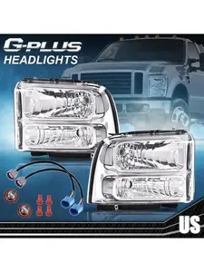 Fit For 1999-2004 Ford Super Duty F250 F350 Excursion Conversion Headlights New