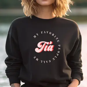 Tia Sweatshirt Crewneck Sweater, New Aunt Shirt, Mexican Aunt Shirt, Tia Announcement, Gift For Tia To Be,Tia Life Shirt,Aunt Shirt,Tia Gift Womenswear Forest