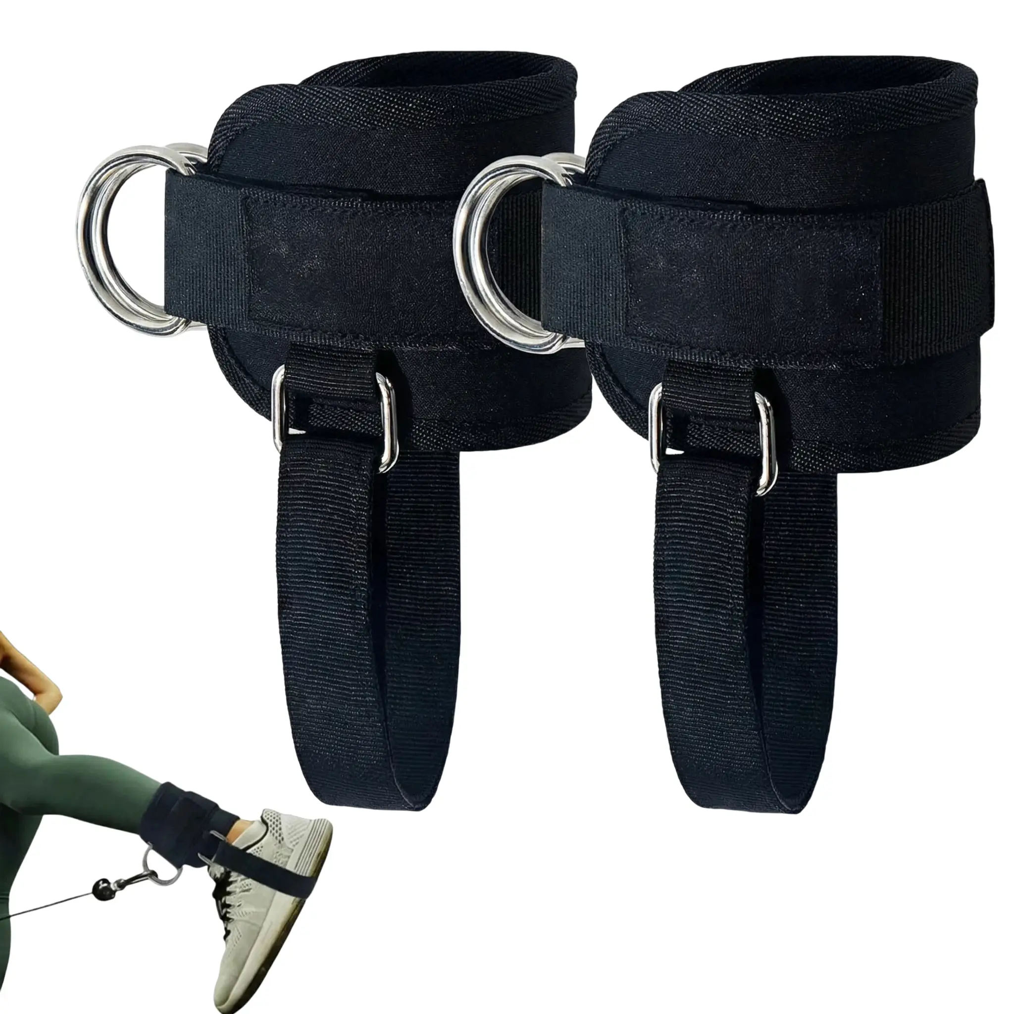 Adjustable Ankle Straps for Cable Machines – Comfort Gym Ankle Cuffs for Glute Kickbacks, Leg Extensions & Curls, Fitness Cable Ankle Attachments for Women