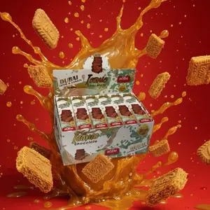 Dubai Lotus & Kunafa Chocolate Box by Iconic Chocolate Pack of 24 50 Gram Bars Rich & Creamy Snack Dessert