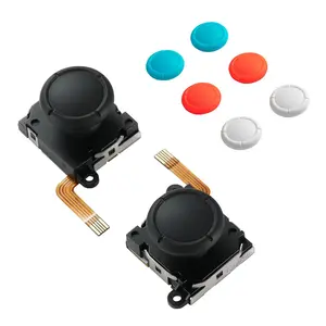 Joysticks Replacement,  Anti-Drift TMR Electromagnetic Joystick For  LCD/OLED Joy Con &  Lite, Analog Thumbstick Upgrade Kit With Multiple Color Stick Caps