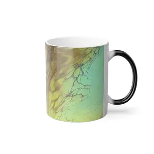 Iridescent Marble Color Morphing Mug | Heat Reveal Ceramic Mug