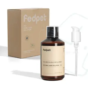 POMESEA Alcohol-Free Pet Dental Care Water Additive 16 oz, gentle daily oral care for dogs and cats, helps eliminate bad breath, reduce tartar and plaque, easy to use by adding to your pet’s drinking water.