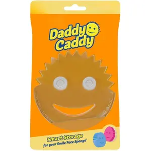 Scrub Daddy Sponge Holder Daddy Caddy - Sponge Holder for Kitchen Sink - Sponge Caddy and Kitchen Organizer with Suction Cups - Self Draining & Dishwasher Safe (1 Count)