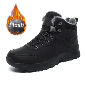 2026 Men's Winter Thermal Lined Snow Boots, Casual Comfortable Warm Ankle Boots Outdoor Wear, Sporty Outdoor Shoes Fall & Winter Boy Footwear Bathroom Weight Tactical Hiking Boots