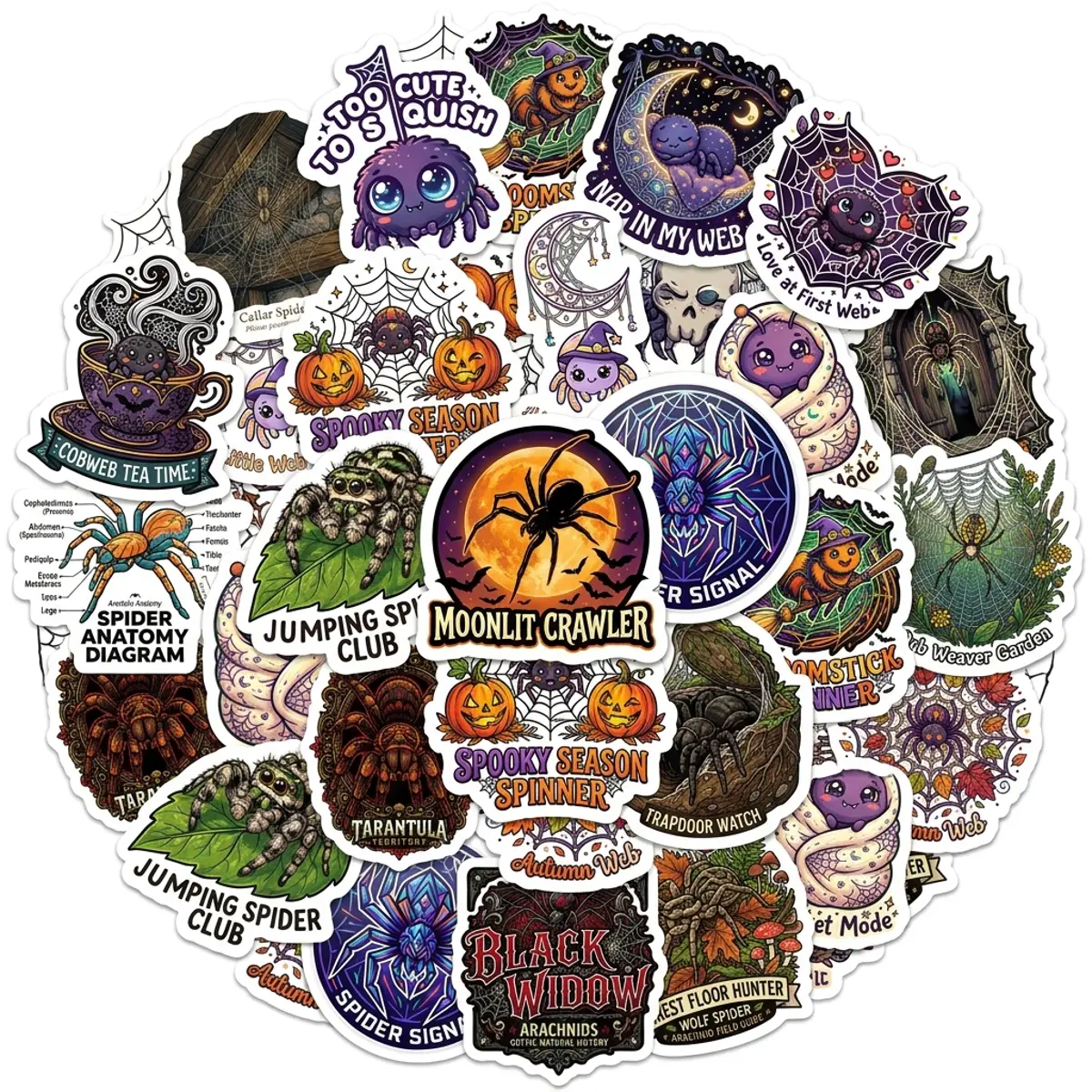 Spider Stickers Pack 18pcs Perfect for Decoration Ideal for Party Decor ...