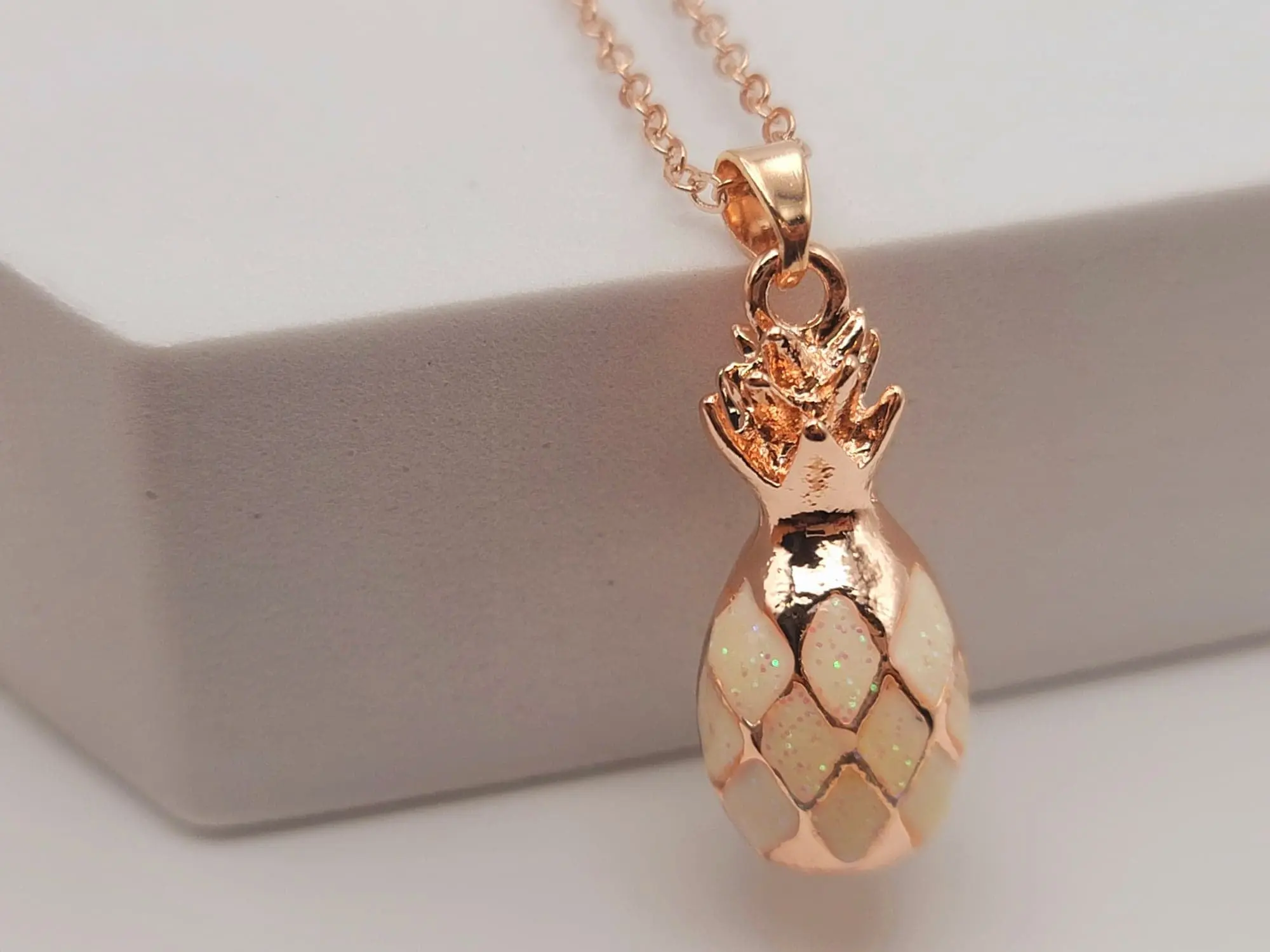 Lovely Hawaiian 3D Pineapple Necklace, Handmade necklace Fruit necklace Pineapple