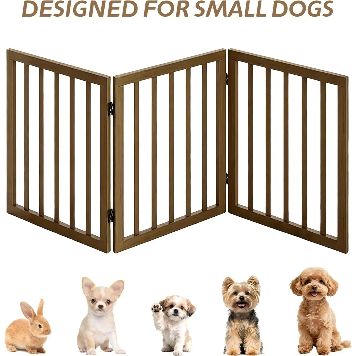Dog Gate, Freestanding Dog Gates for Doorways 3 Panels