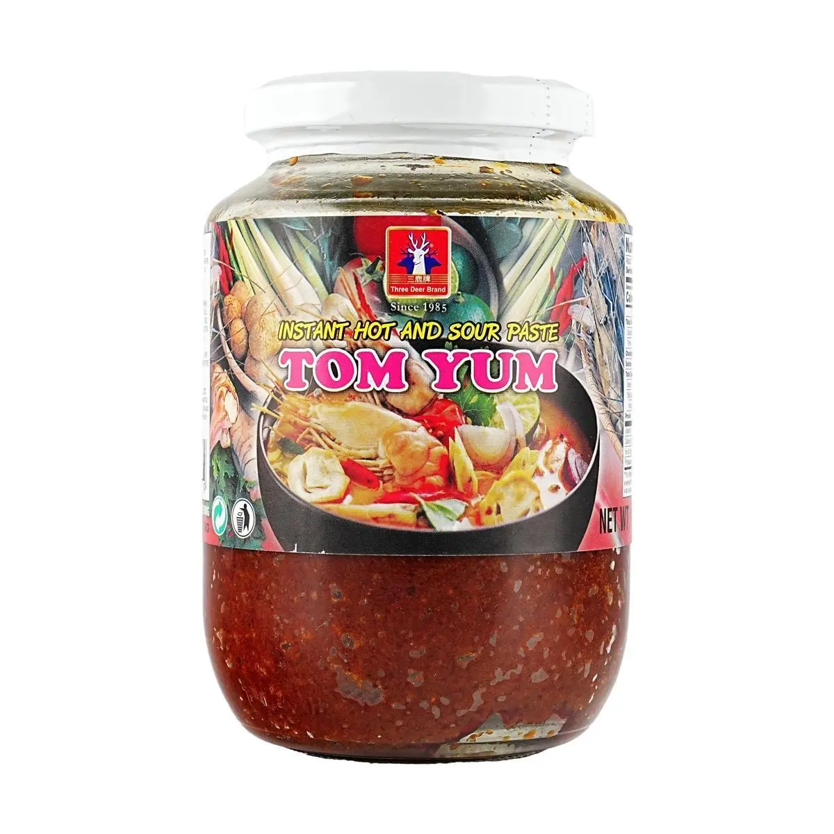 Three Deer Brand Tom Yum Paste 454g - Authentic Thai Flavor for Stir-fry, Seafood, Hot Pot & Spicy Soup