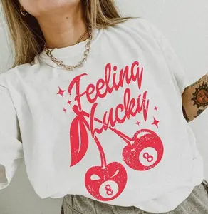 Feeling Lucky Cherry 8 ball Graphic Tee