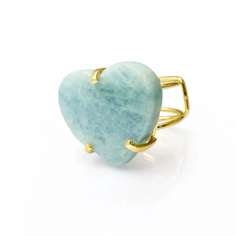 Aquamarine Heart Shape (Size 5-9)