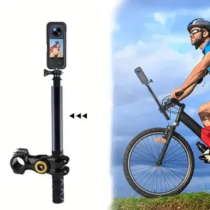 Motorcycle & Bike Handlebar Camera Mount – Adjustable Holder for GoPro & Insta360 Action Cameras