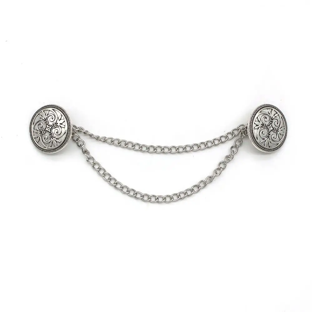 Retro Sweater Collar Clip, 1 Count Tassel Chain Banquet Shirt Collar Chain Cardigan Clip, Sewing Accessories for Indoor & Outdoor